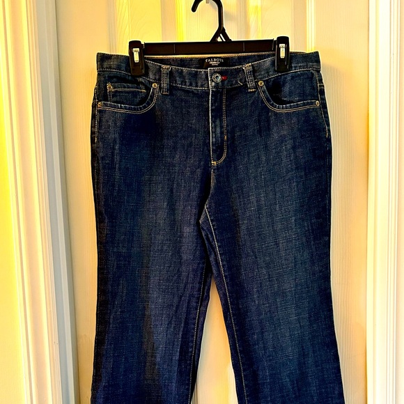 Talbots-Dark Blue Jeans, Boot Cut, Size 8P. - Picture 1 of 4